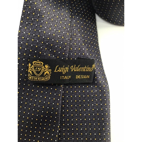 Luigi Valentino Hand Made Tie Yellow Multicolored dots - Picture 2 of 9